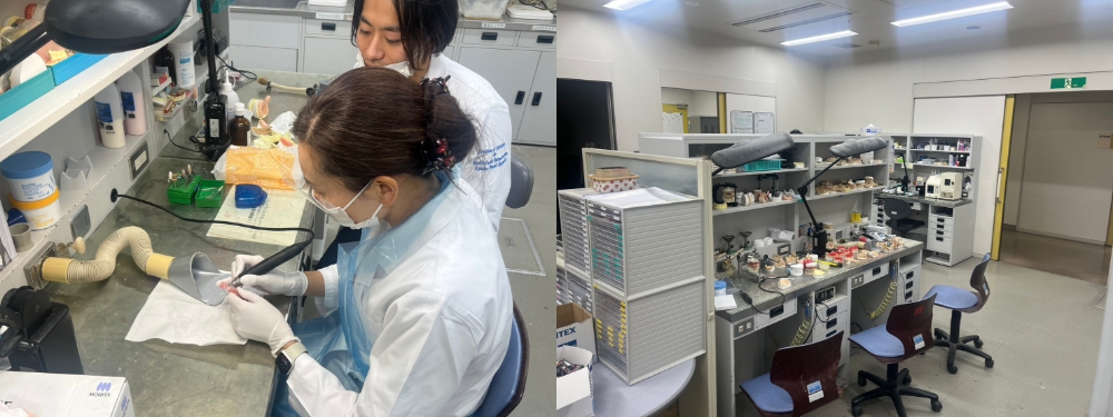 槙原先生による義歯作成風景