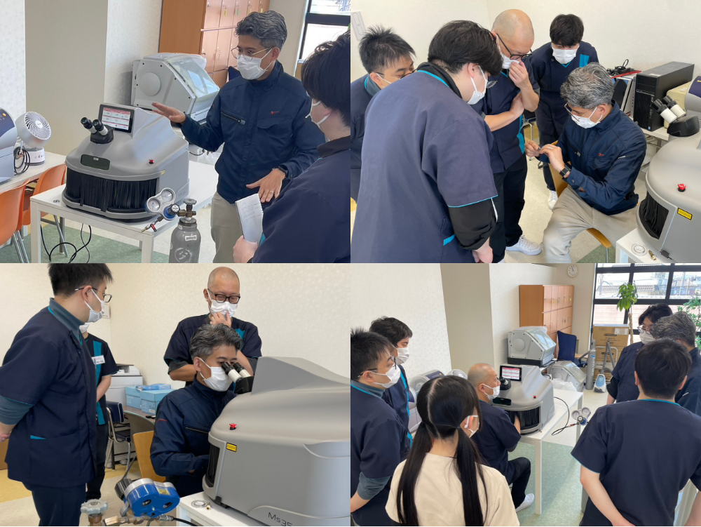 チタンレーザー溶接機の使い方セミナーの様子